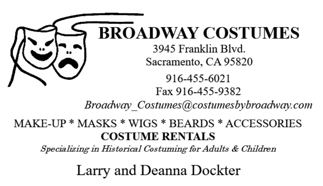 Broadway Costumes Business Card